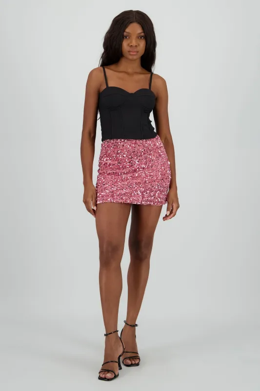 Minifalda lentejuelas sold by Shasa