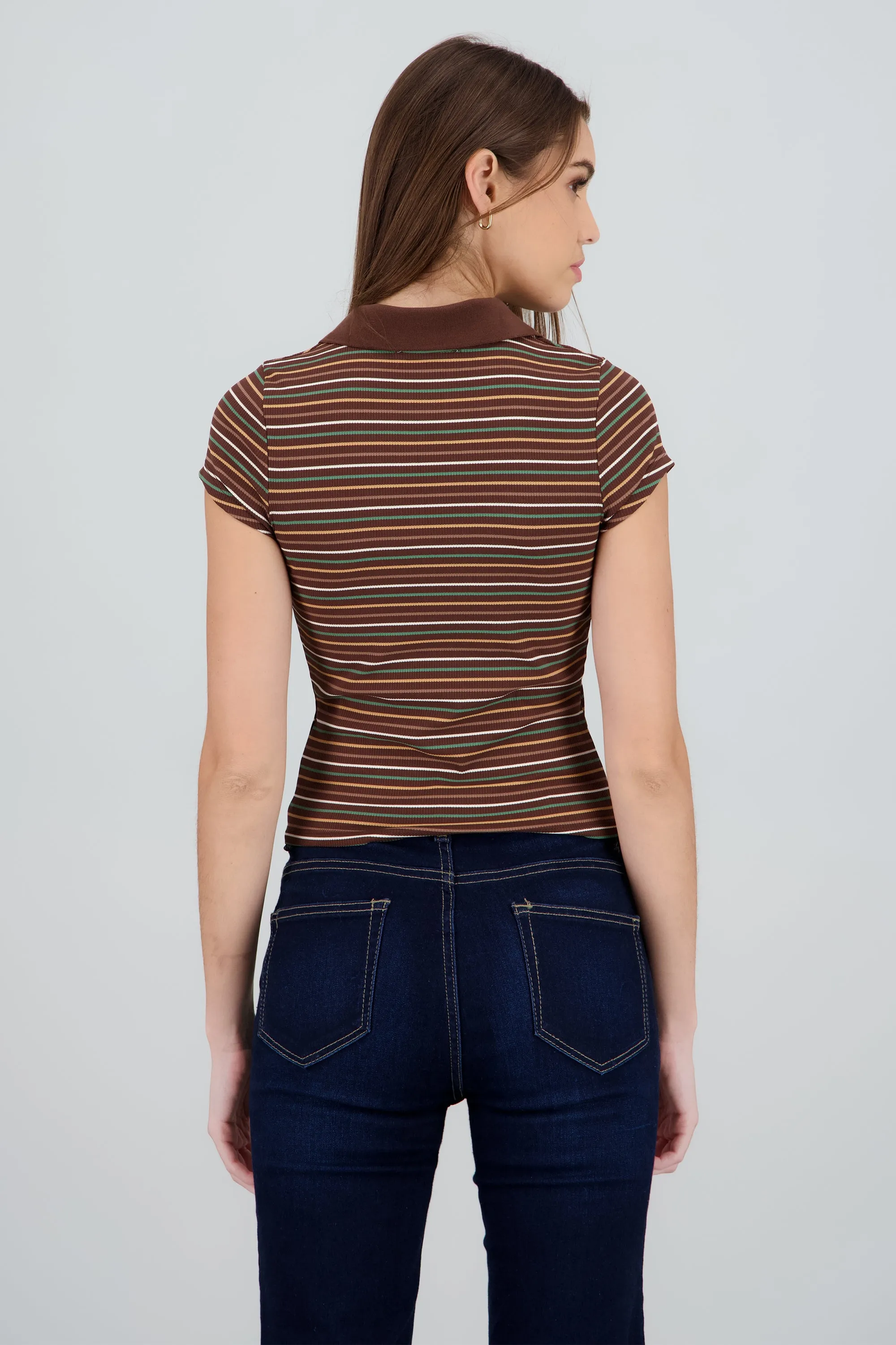 Top cuello polo rib rayas sold by Shasa product image thumbnail 4