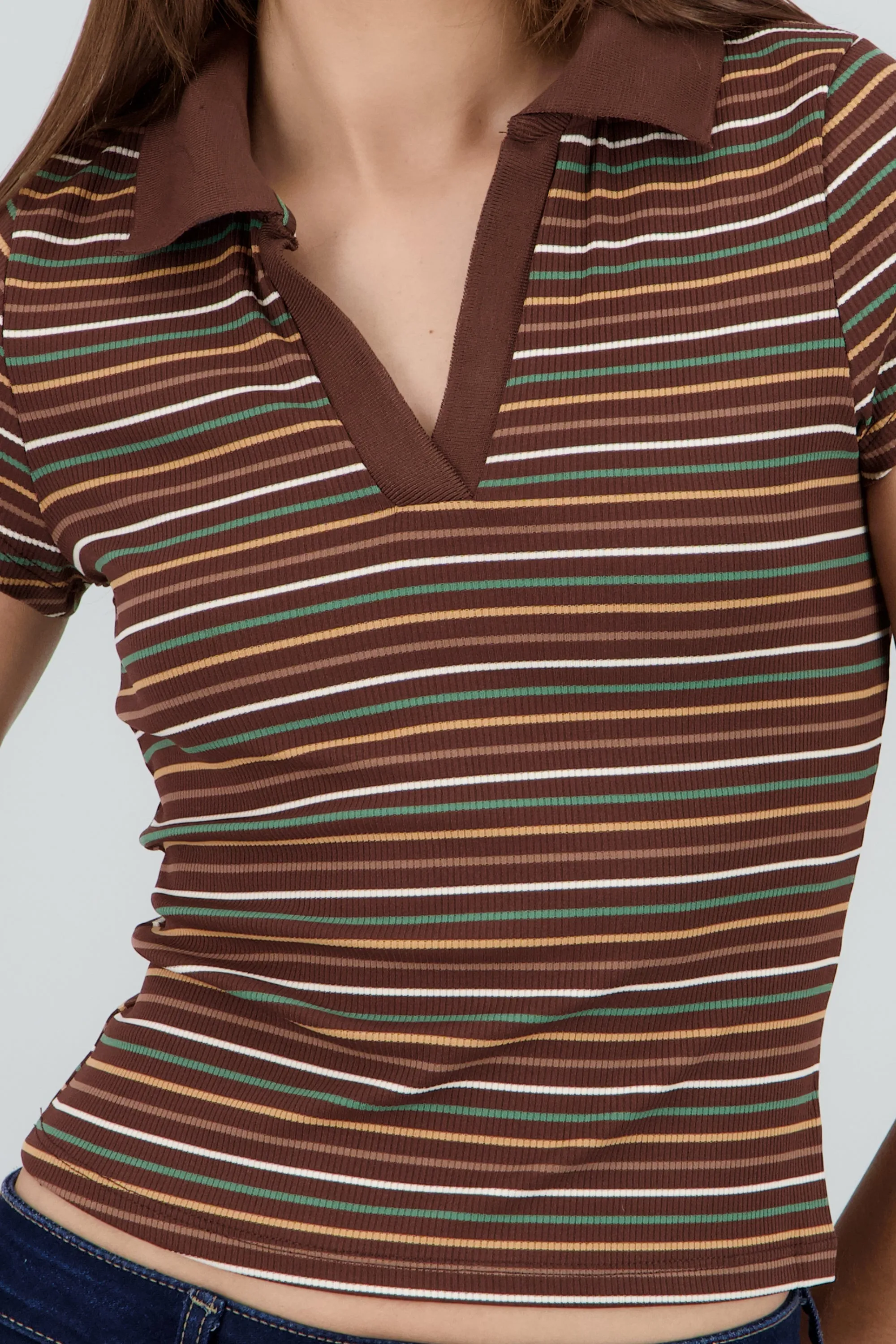 Top cuello polo rib rayas sold by Shasa product image thumbnail 5