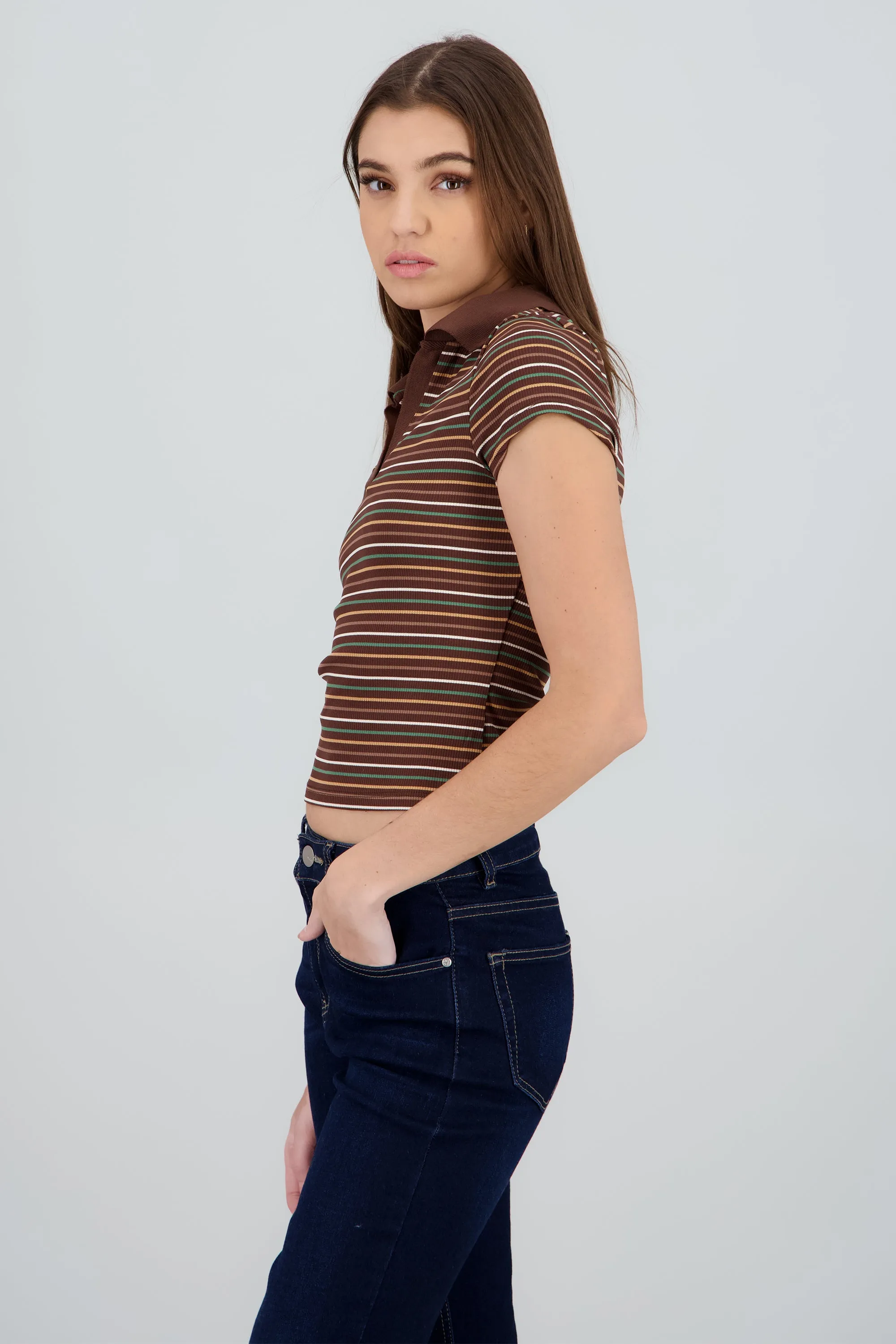 Top cuello polo rib rayas sold by Shasa product image thumbnail 3