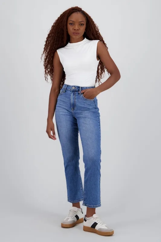 Jeans straight mid rise sold by Shasa