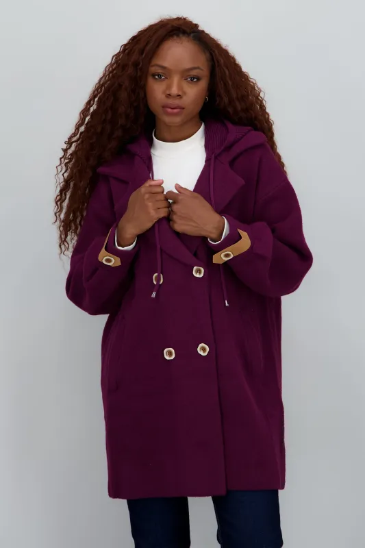 Cardigan largo con bolsas detalle gorro sold by Shasa