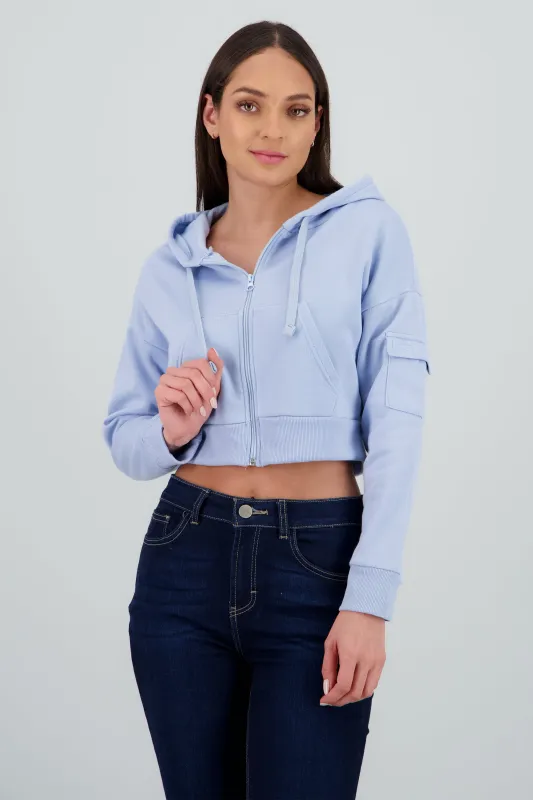 Sudadera cropped con bolsa cargo sold by Shasa