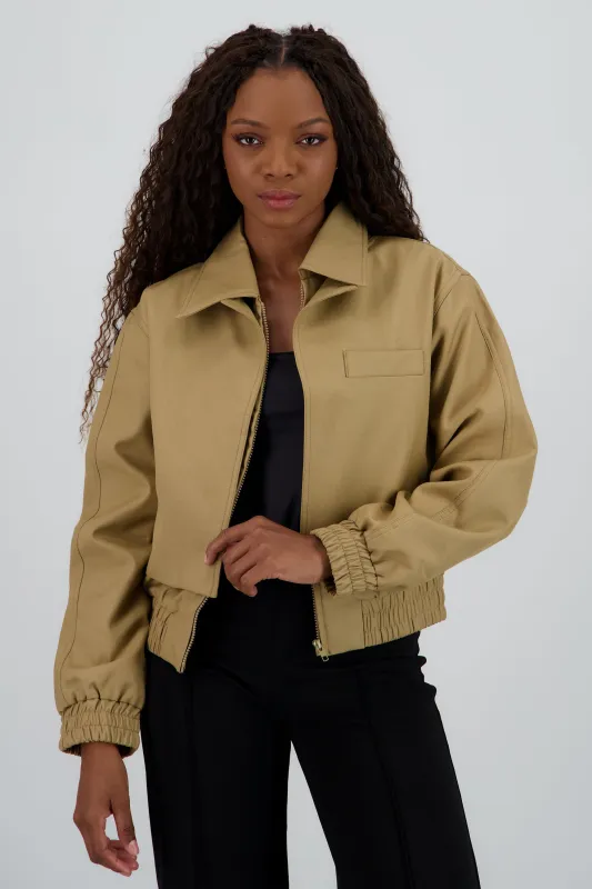 Chamarra lisa detalle cuello sold by Shasa