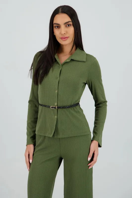 Camisa plisada sold by Shasa