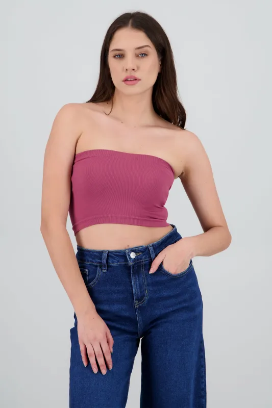 Top Tubo Strapless Rib sold by Shasa