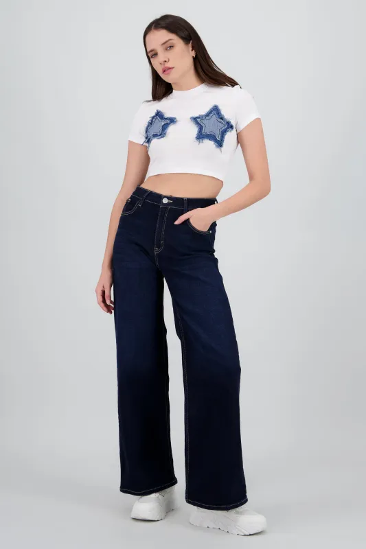 Jeans straight deslavado sold by Shasa