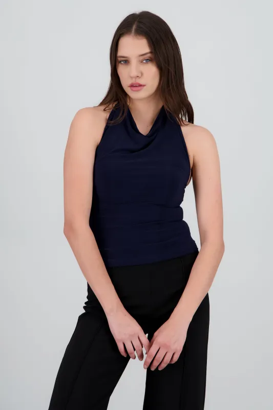 Top cuello cascada halter sold by Shasa