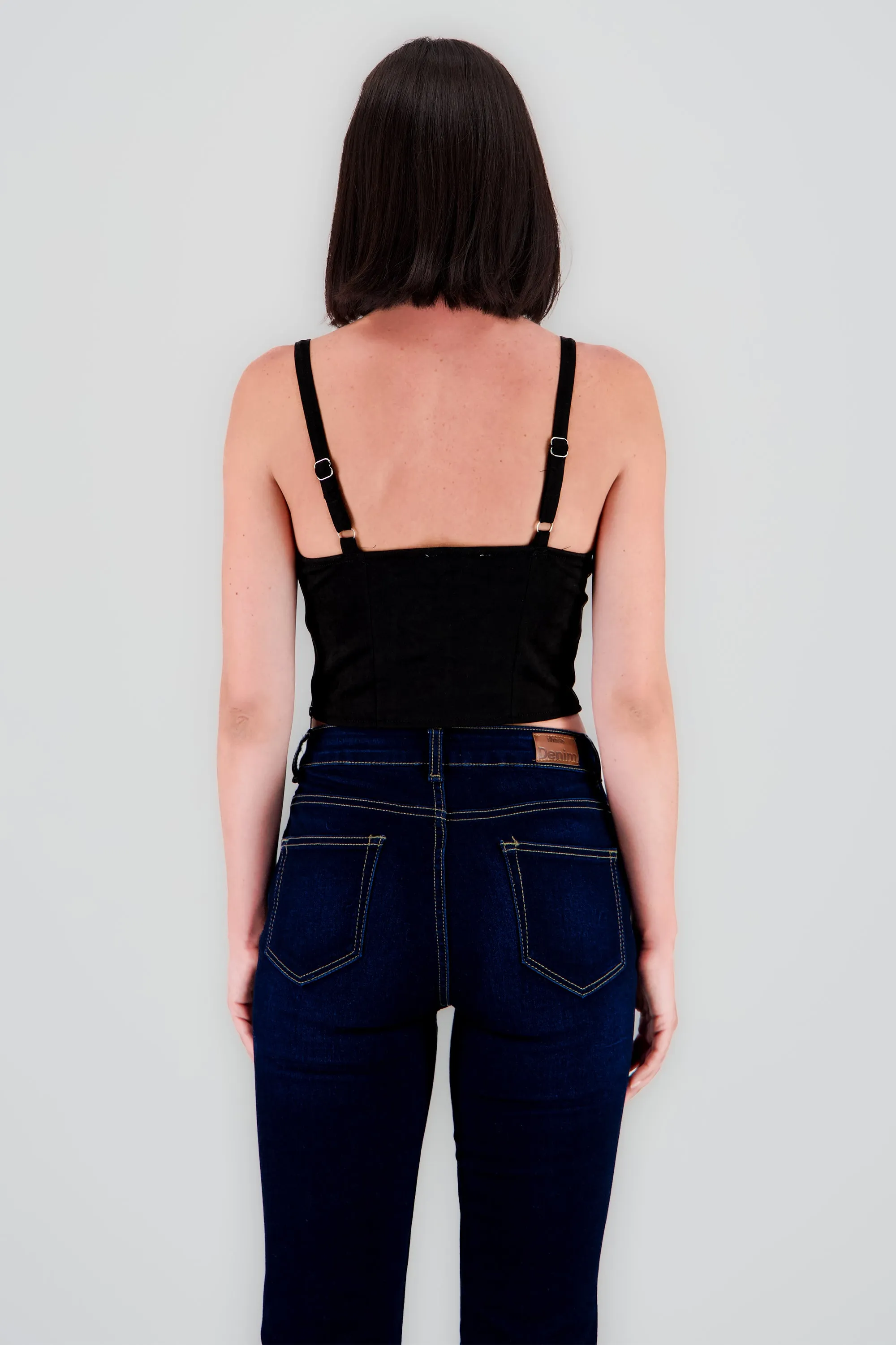 Blusa corser gamuza con lace up sold by Shasa product image thumbnail 4