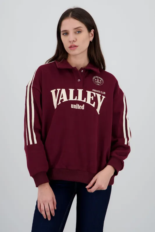 Sudadera estampado valley cuello polo sold by Shasa