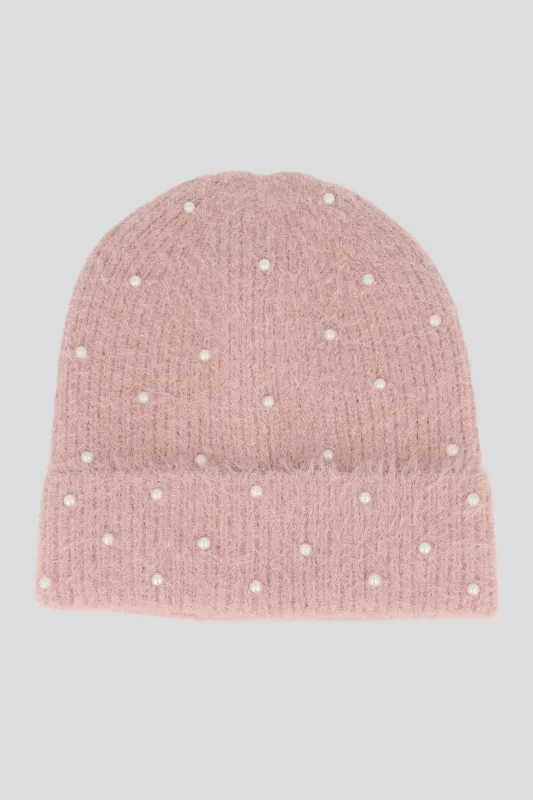 Beanie detalle perlas sold by Shasa