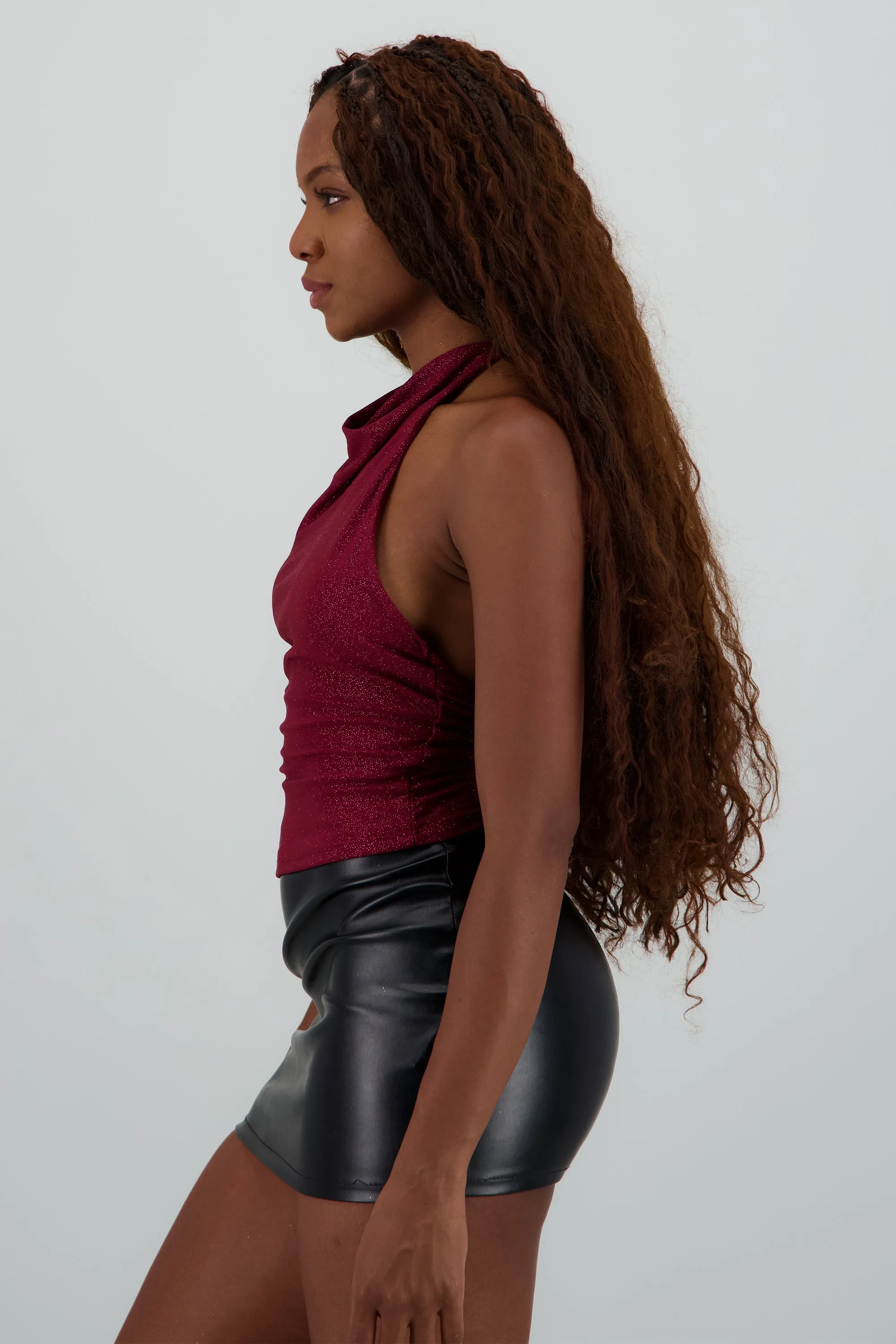 Top halter drapeado brillos sold by Shasa product image thumbnail 3