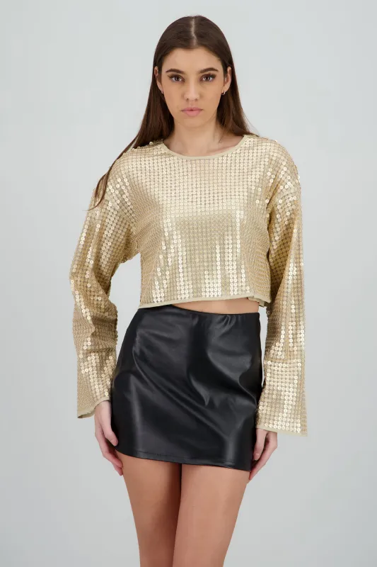Blusa manga larga brillos sold by Shasa