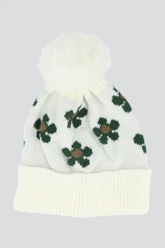 Beanie print flores sold by Shasa