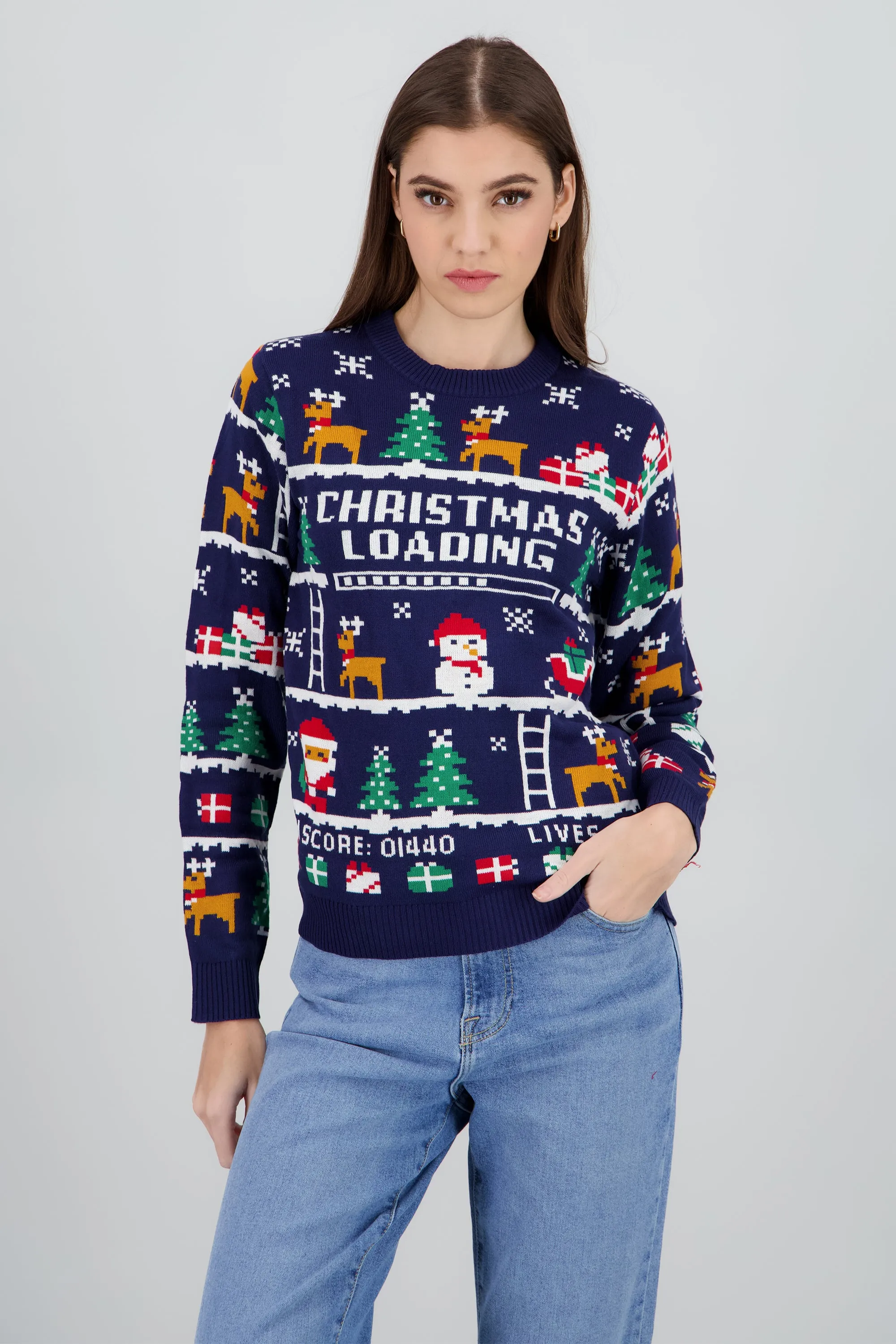 Sueter navideño arcade sold by Shasa