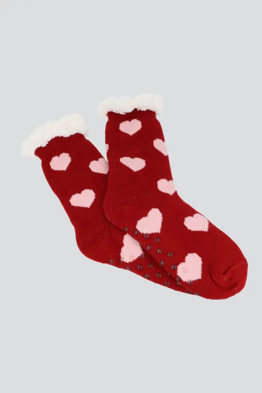 Calcetines de invierno  print corazones sold by Shasa