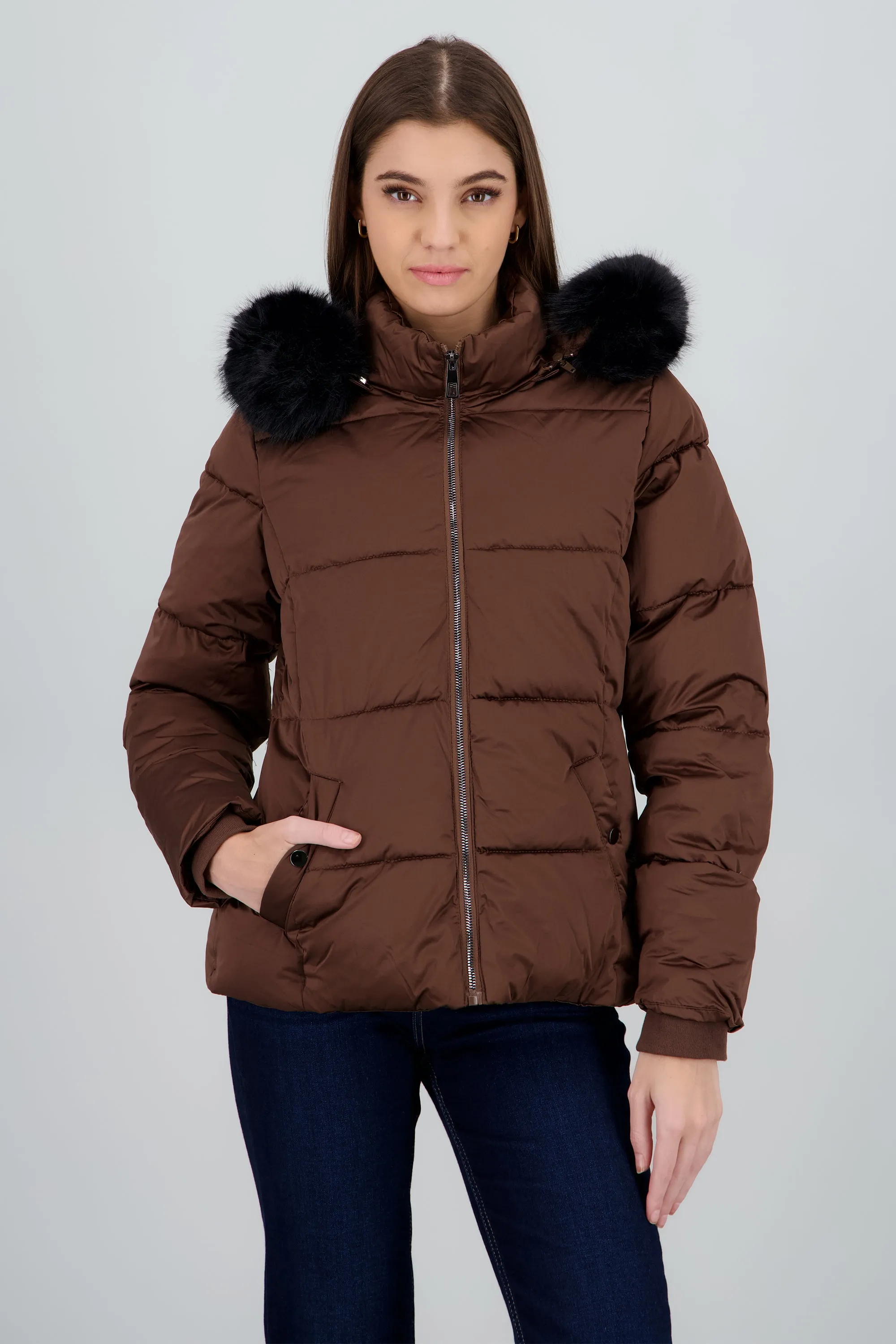 Chamarra satin capitonada con gorro peluche sold by Shasa product image thumbnail 2