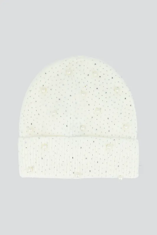 Beanie perlas brillos sold by Shasa