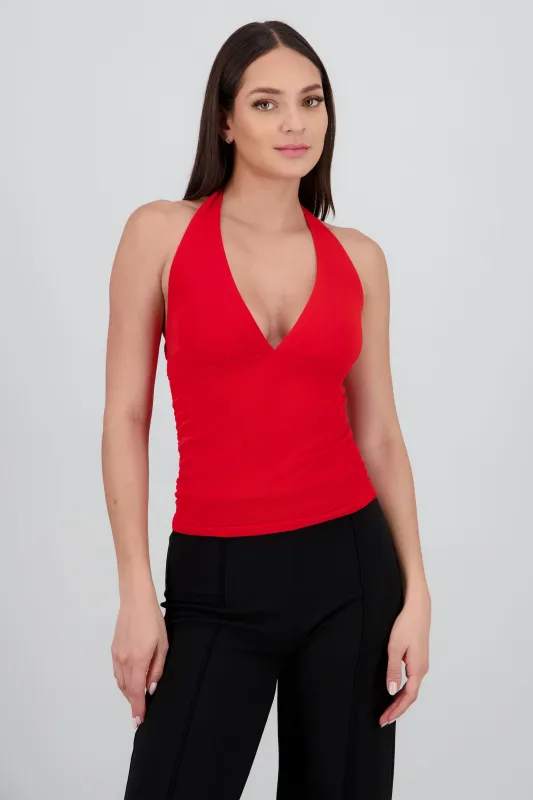Top halter detalle frunces sold by Shasa