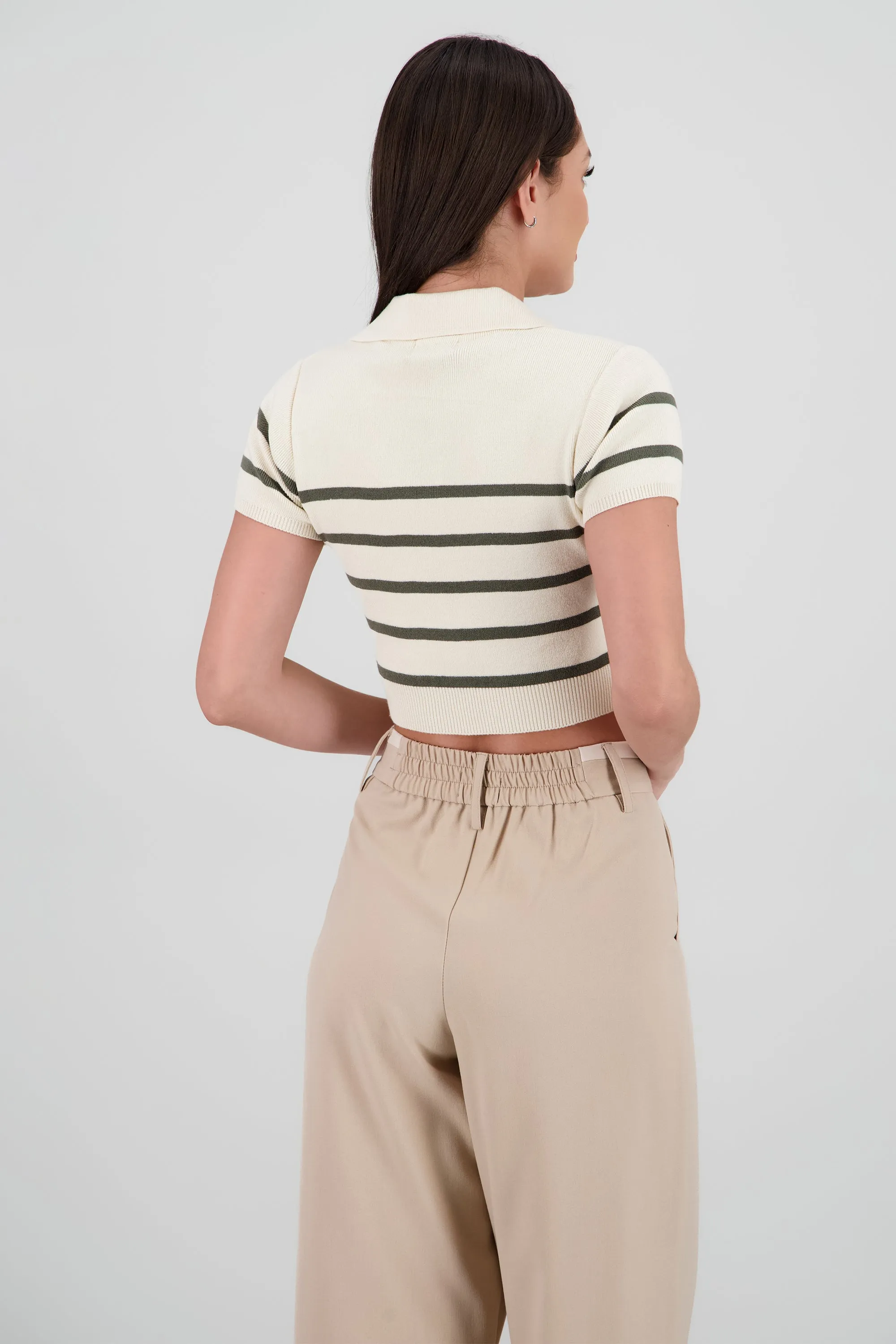 Top tejido cuello polo rayas sold by Shasa product image thumbnail 4