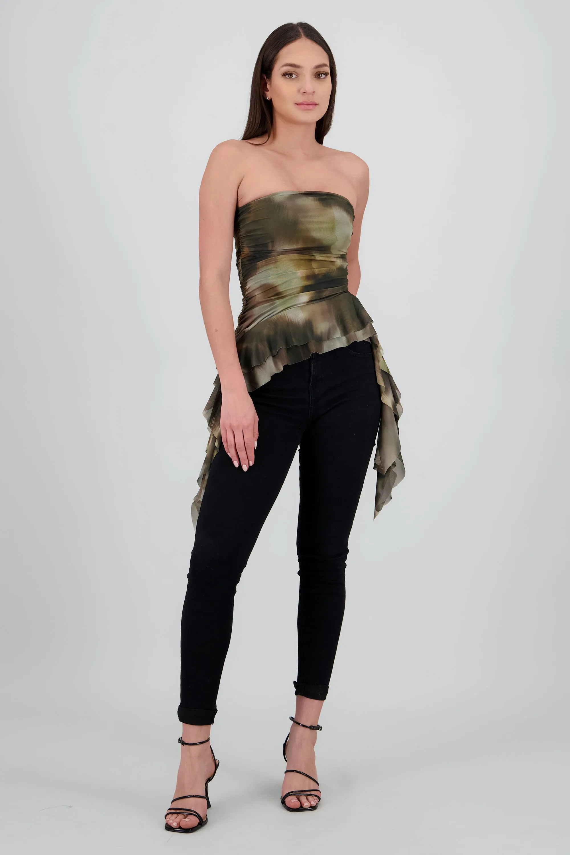 Top drapeado tiras estampado sold by Shasa product image thumbnail 2