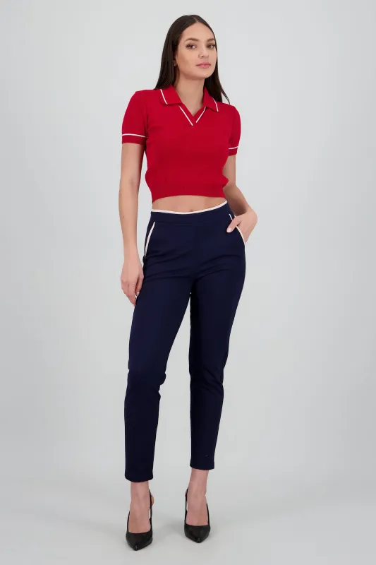 Pantalon contraste sold by Shasa