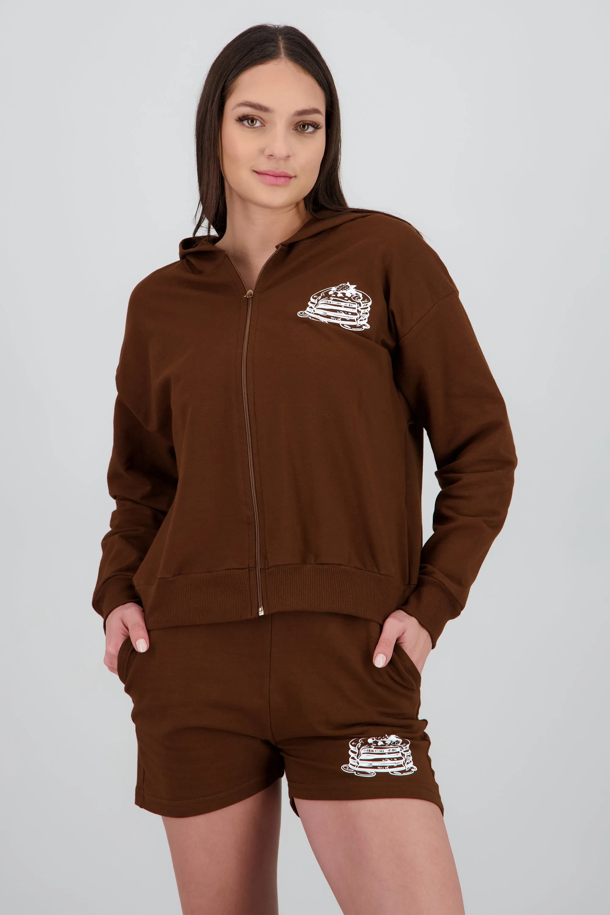 Sudadera con cierre estampado pancakes sold by Shasa