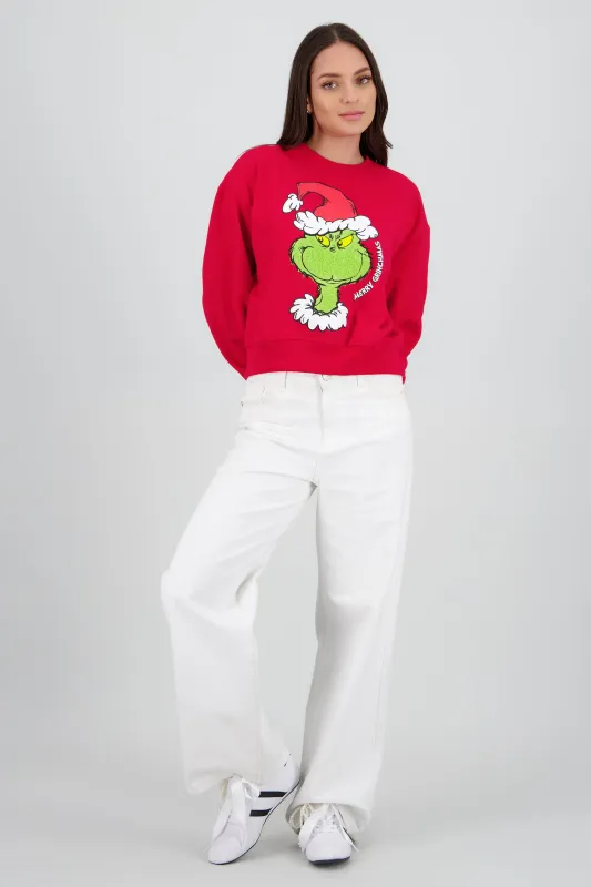 Sudadera grinch cara bordado sold by Shasa