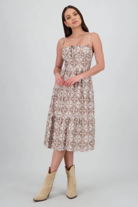 Vestido maxi tirantes estampado boho sold by Shasa
