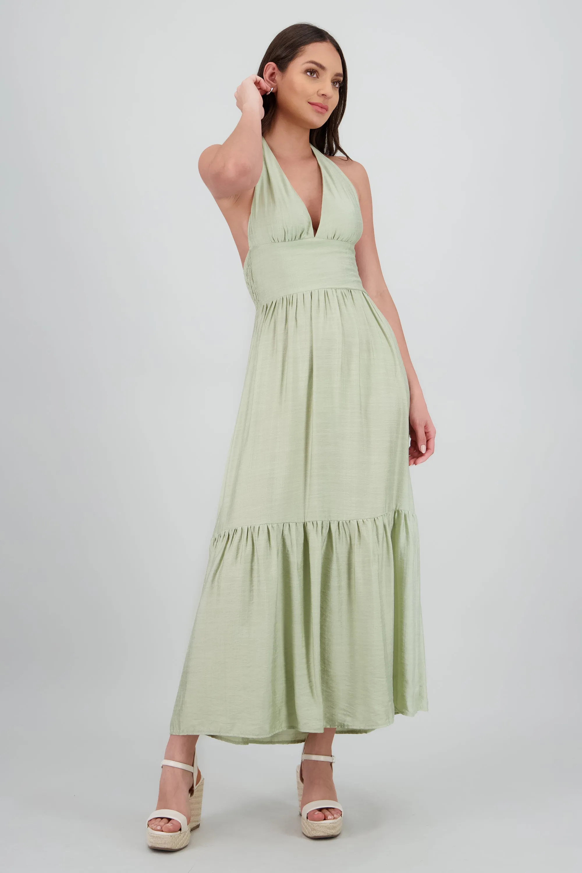 Vestido maxi halter amarre sold by Shasa