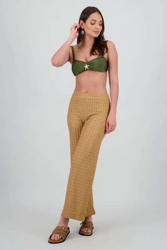 Pantalon textura recto resorte sold by Shasa