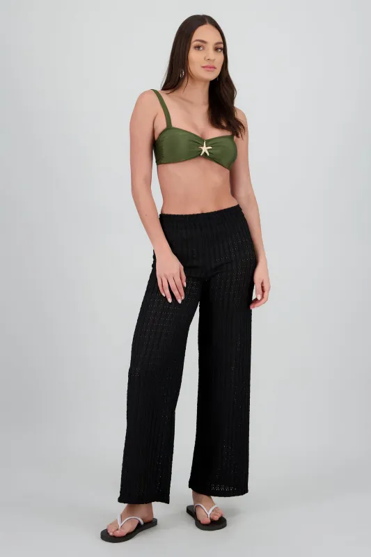 Pantalon textura recto resorte sold by Shasa