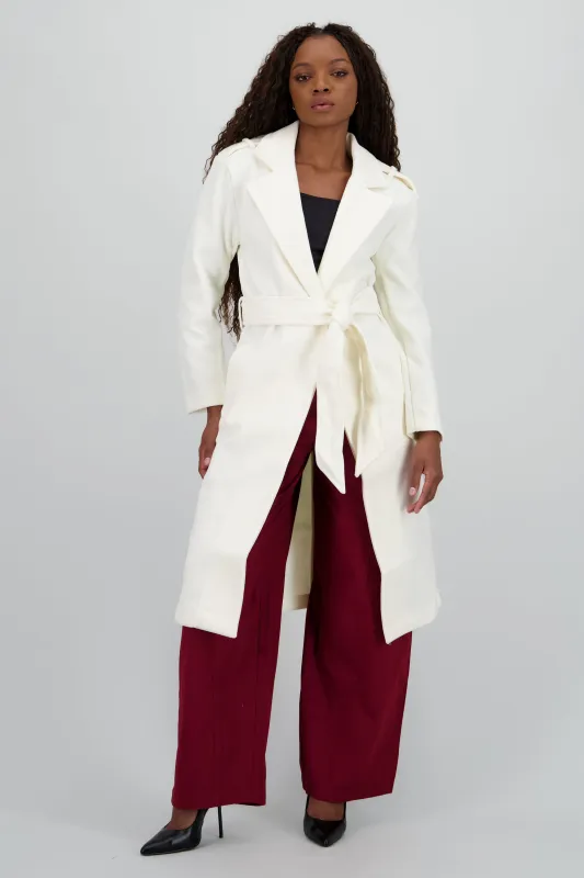 Abrigo midi con cinturon sold by Shasa