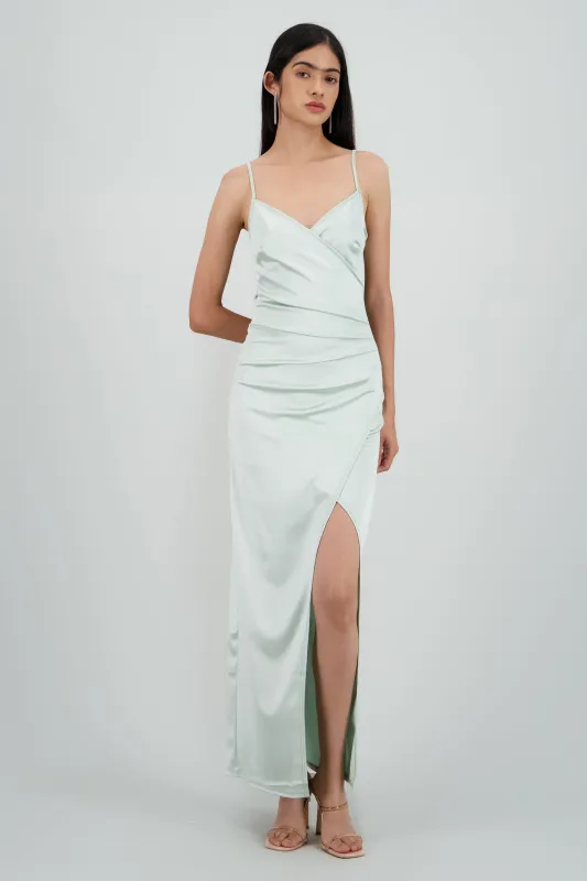 Vestido satinado midi sold by Shasa