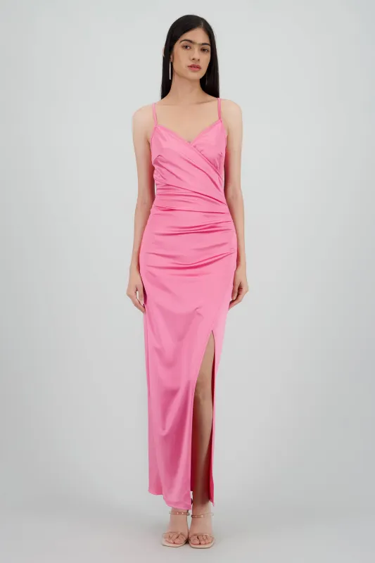 Vestido satinado midi sold by Shasa