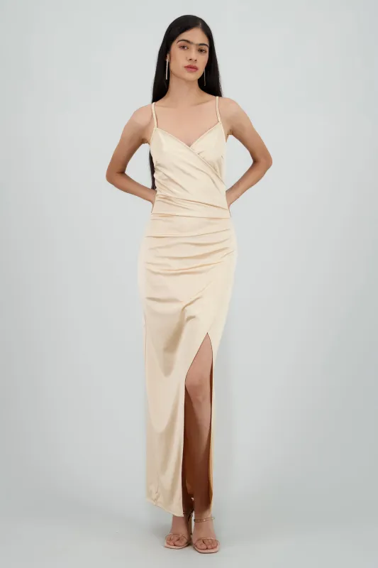 Vestido satinado midi sold by Shasa