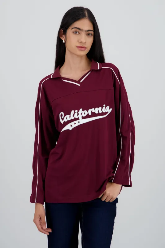 Playera tipo jersey California manga larga sold by Shasa