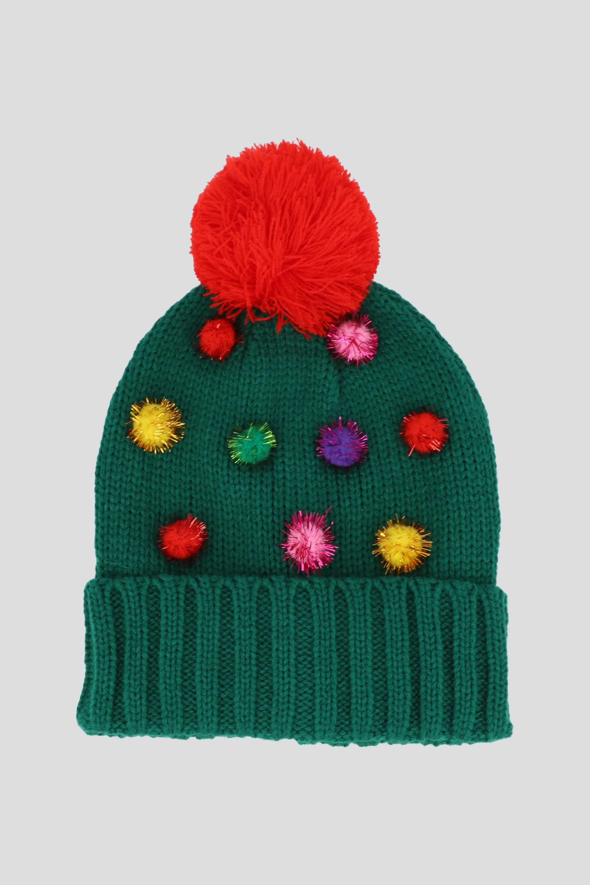 Beanie navideño pompones sold by Shasa