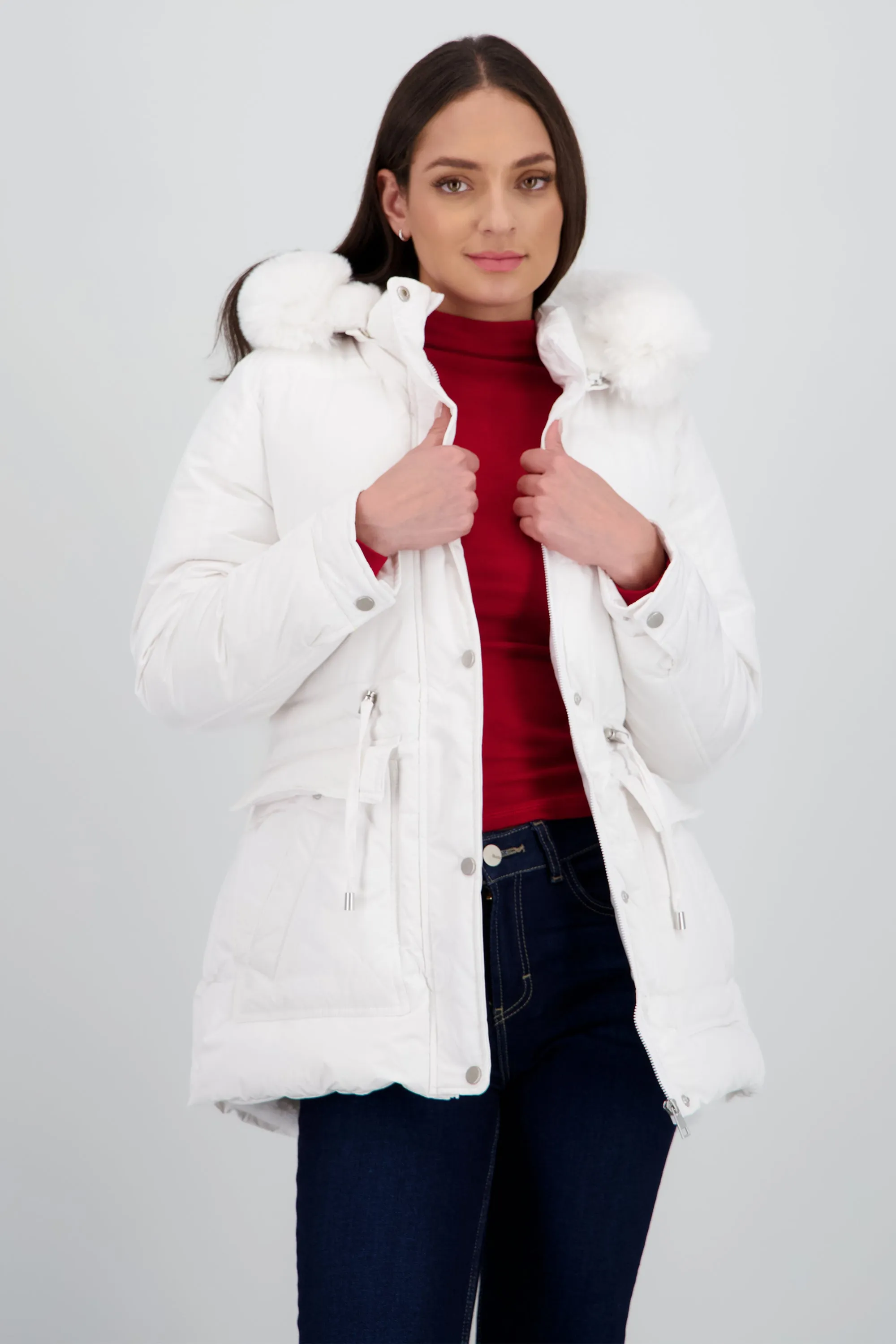 Chamarra puffer gorro pelo sold by Shasa