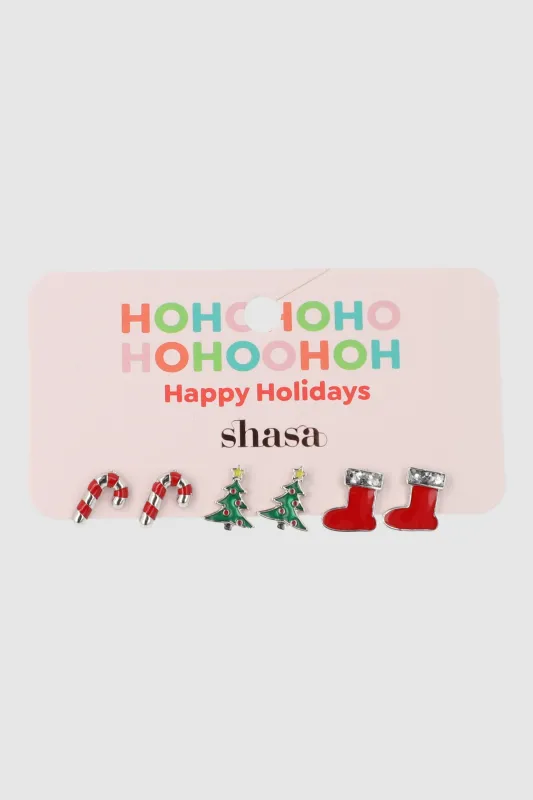 3 PR ARETES NAVIDAD sold by Shasa