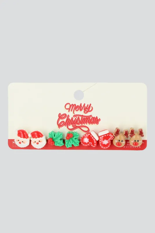Set 4 pares aretes figura navideña sold by Shasa