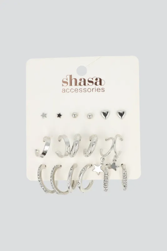 9 PR ARRACADAS ESTRELLA BRILLOS sold by Shasa