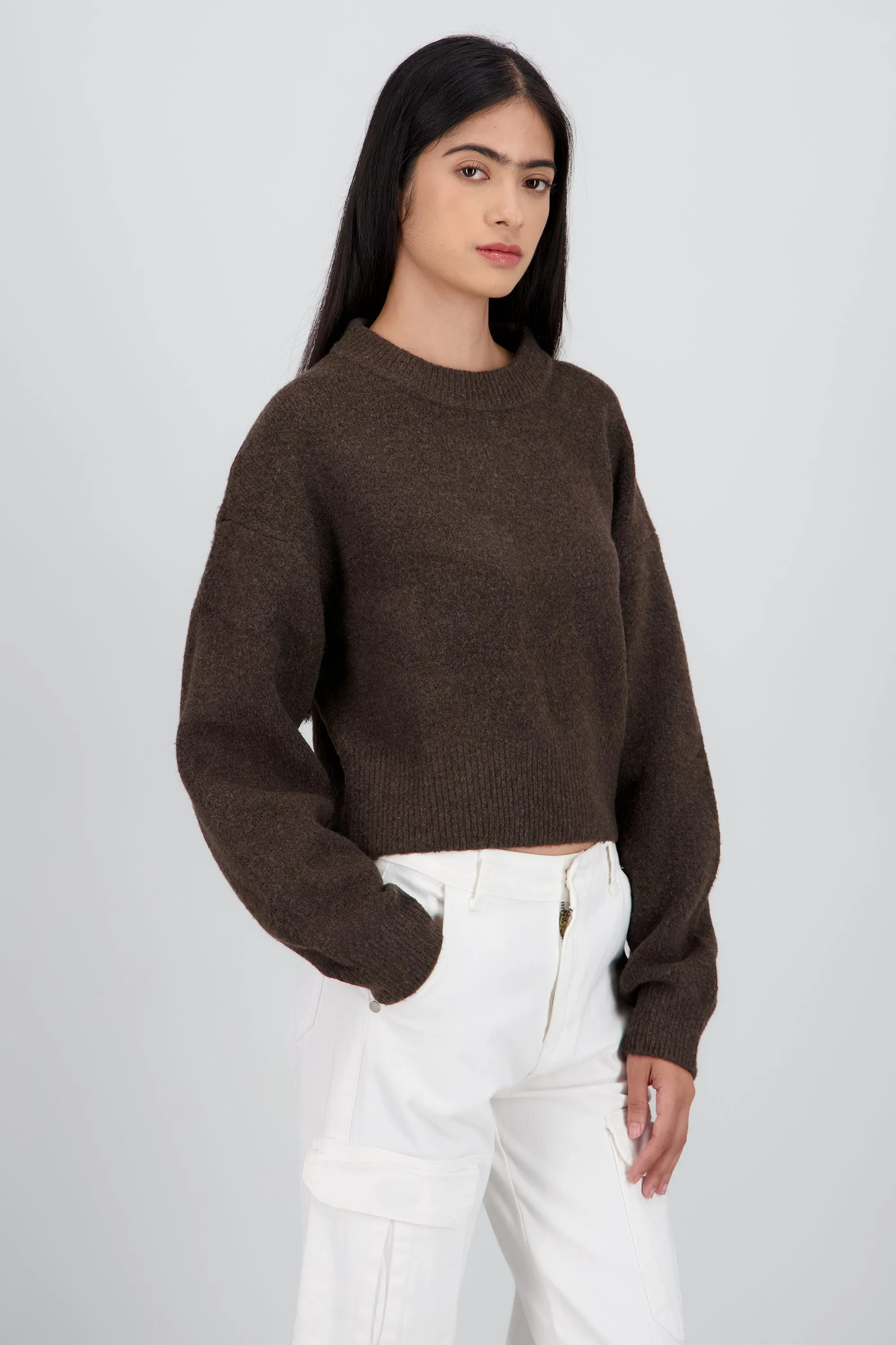 Sueter de cuello redondo manga larga suave sold by Shasa product image thumbnail 3