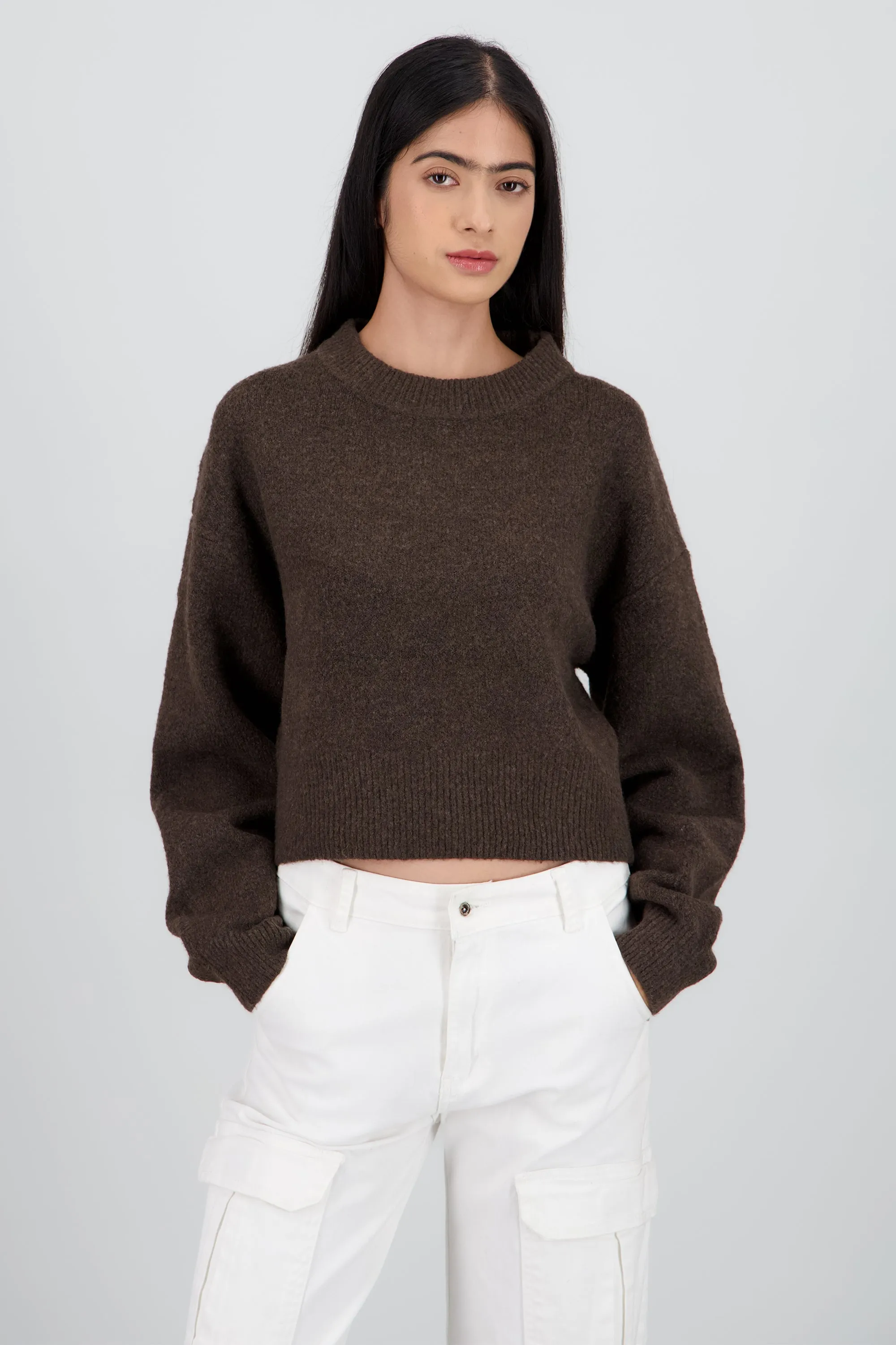 Sueter de cuello redondo manga larga suave sold by Shasa