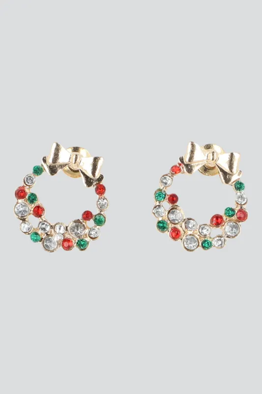 Aretes corona navideña sold by Shasa