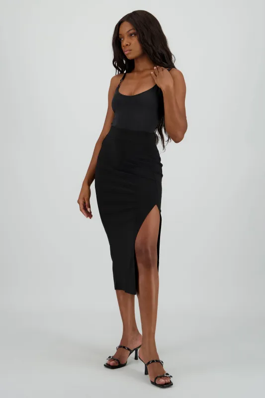 Falda midi recta sold by Shasa