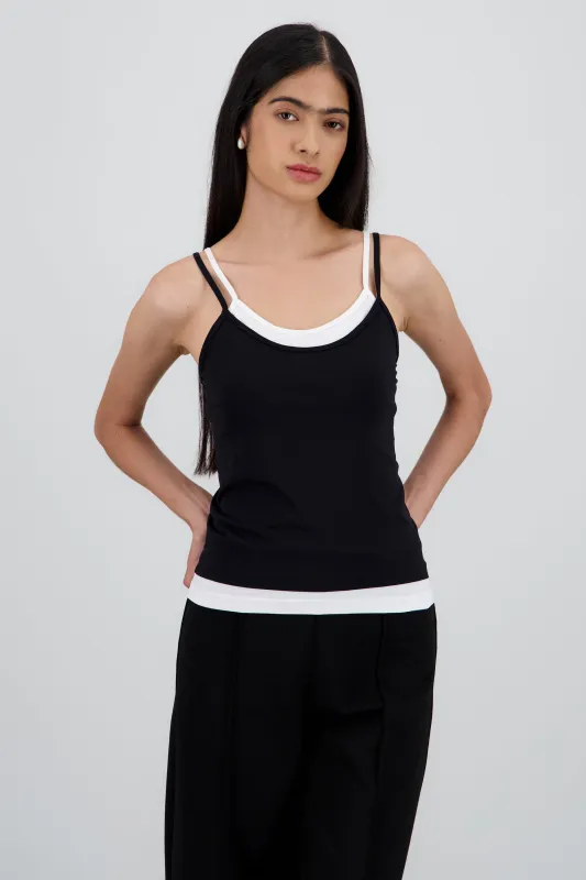 Top doble tirantes sold by Shasa