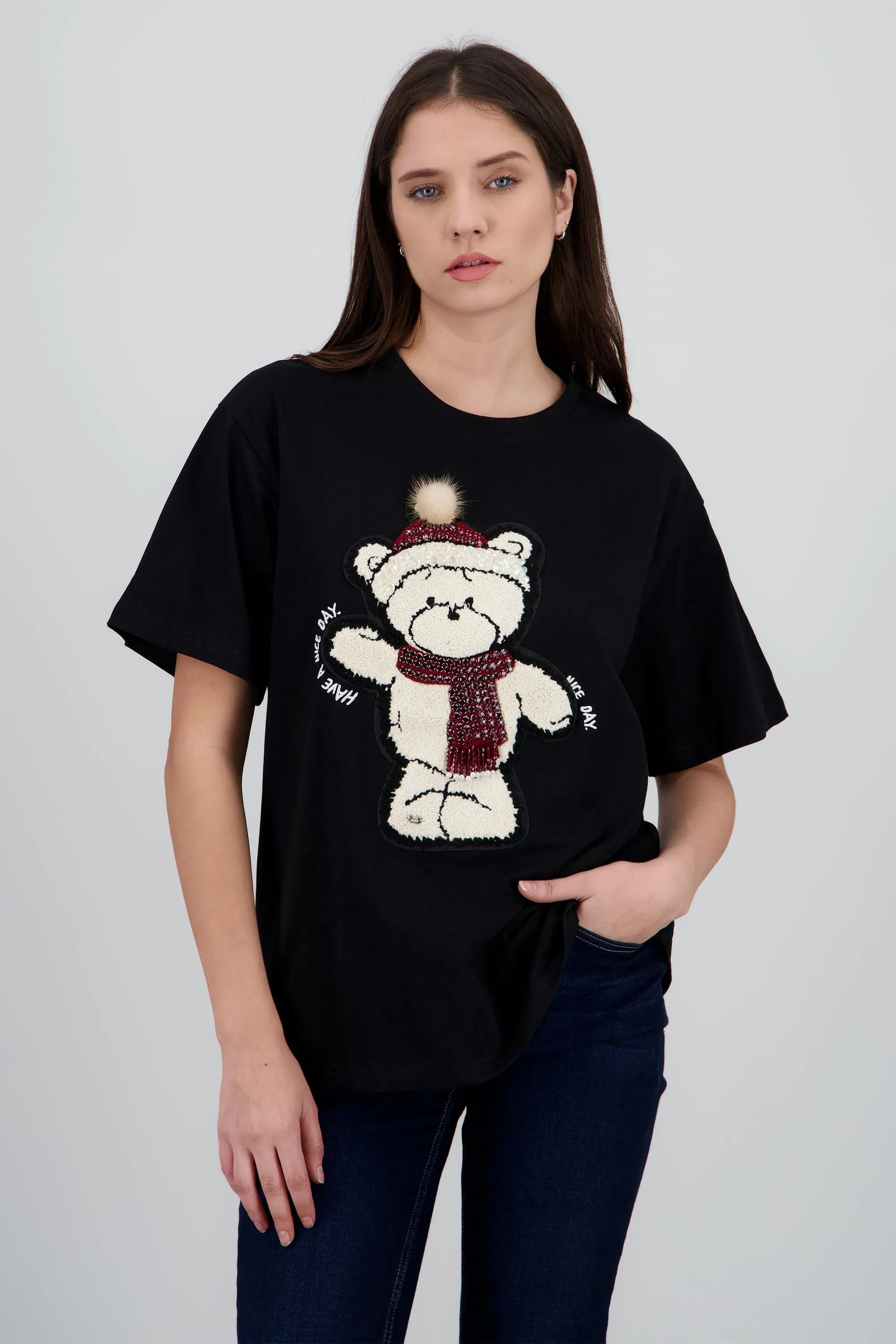 Playera manga corta oso textura sold by Shasa