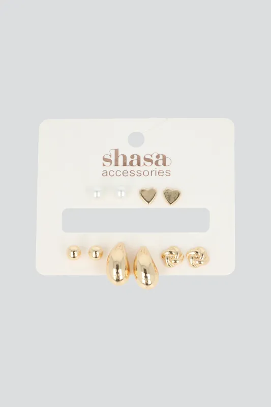 5 PR ARETES GOTA sold by Shasa