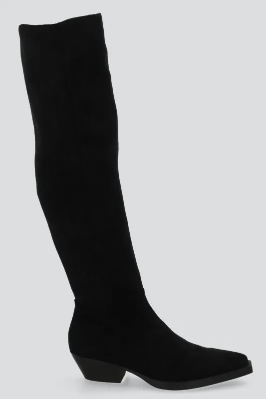 Bota vaquera overknee gamucina sold by Shasa